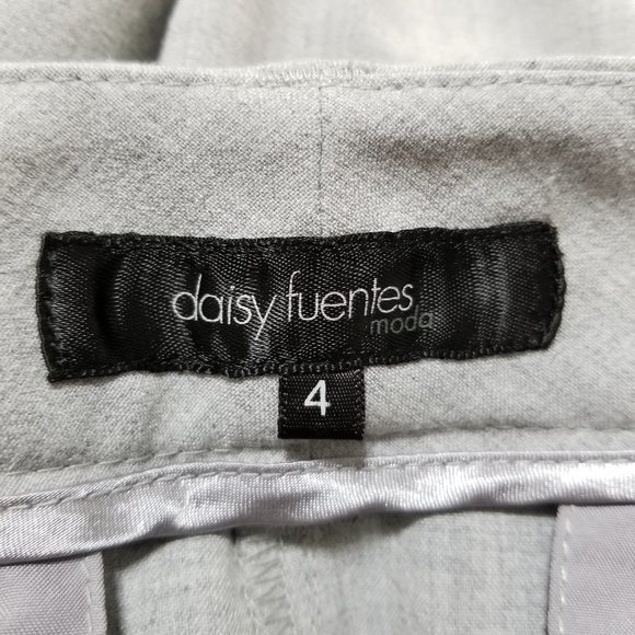 Daisy Fuentes Moda pants 4 wide leg bootcut flare trousers career work business - Picture 12 of 13